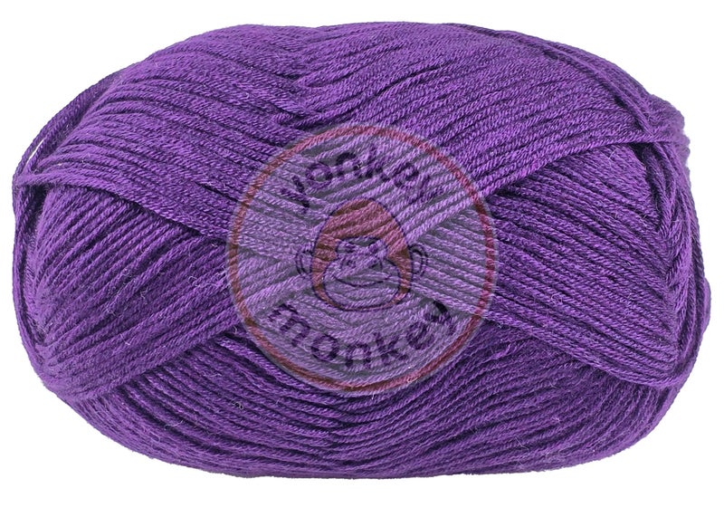 Yonkey Monkey 10-Pack of Yonkey Monkey 500 Grams Yarn - 70% Rayon derived from Bamboo, 30% Cotton - Imported - Violet 9022 - Image 5