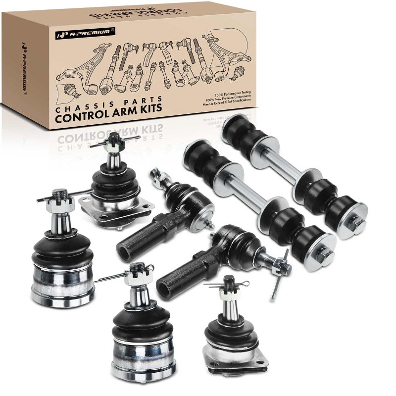 APremium Se of 8 Front Upper Lower Ball Joint Sway Bar Link Outer Tie Rod End Compatible with Chevrolet Camaro 19932002 Pontiac Firebird 19932002