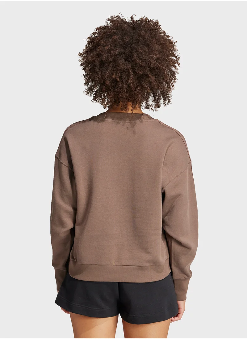 اديداس All Szn French Terry 3 Stripe Sweatshirt