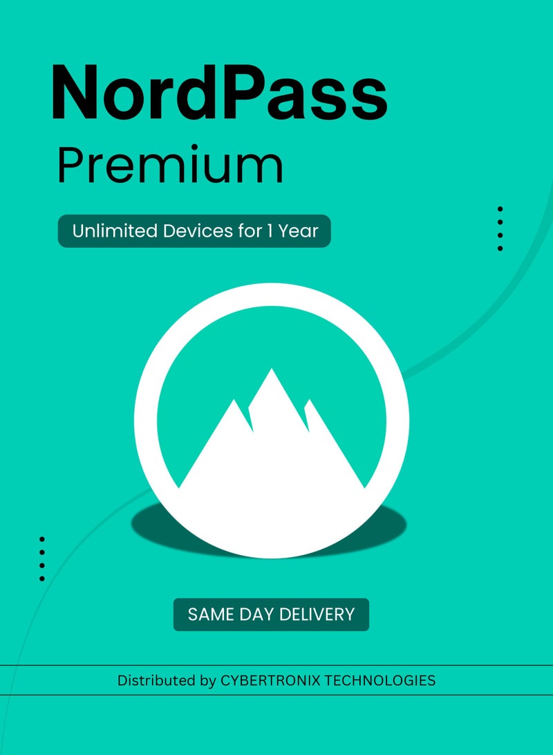 NordPass نورد باس بريميوم | أجهزة غير محدودة لمدة 1 سنة | ترخيص رقمي | توصيل في نفس اليوم