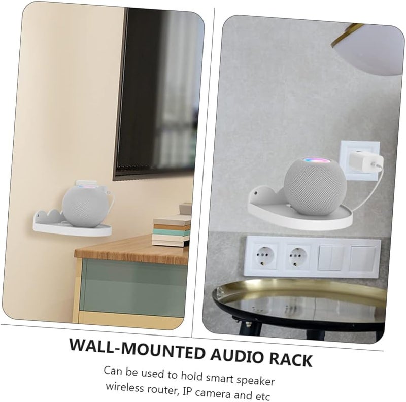 Wall Mounted Audio Rack Speaker Storage Shelf Cable Organizer Strong Bearing Capacity For Living Room Kitchen Bedroom Study - Image 5