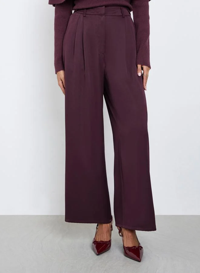 ستايلي بنطال بأرجل واسعة مزود بجيوب