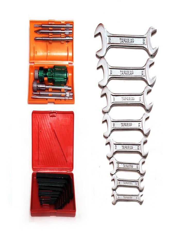 Taparia طقم مفكات Taparia TK025 KI10V، 840، DEP08، طقم مفاتيح ألين، طقم مفاتيح ربط، 8 قطع، 22 × 10 سم - Image 1