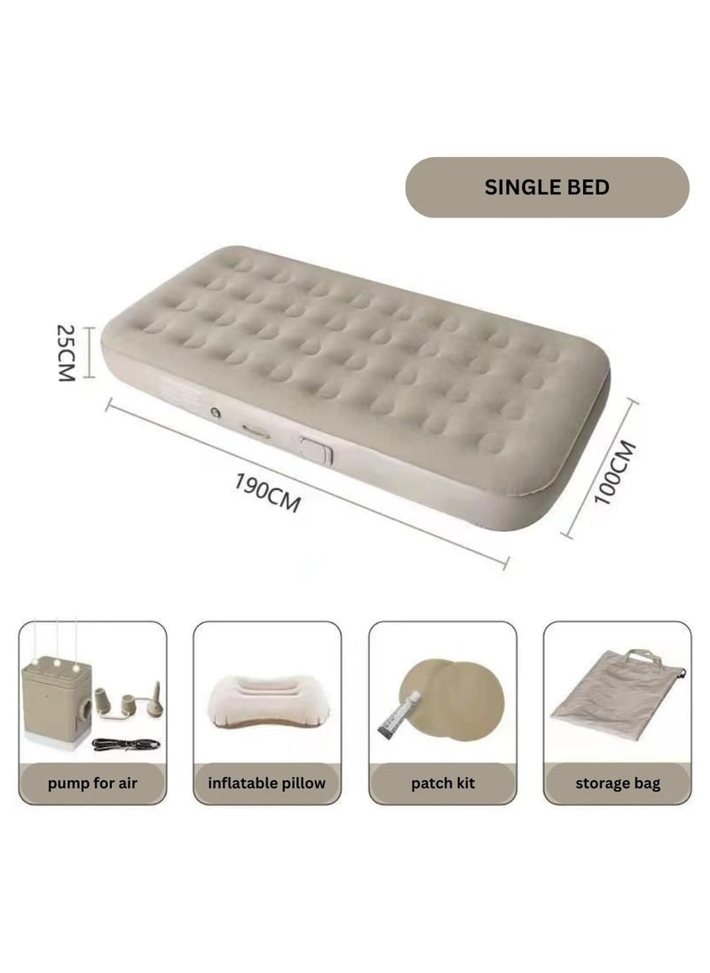 Cyrox Cyrox Durable Inflatable Bed Lightweight Comfortable SelfInflating Air Mattress for Camping Travel Extra Guest Comfort Easy Setup 1Pcs  - Image 2