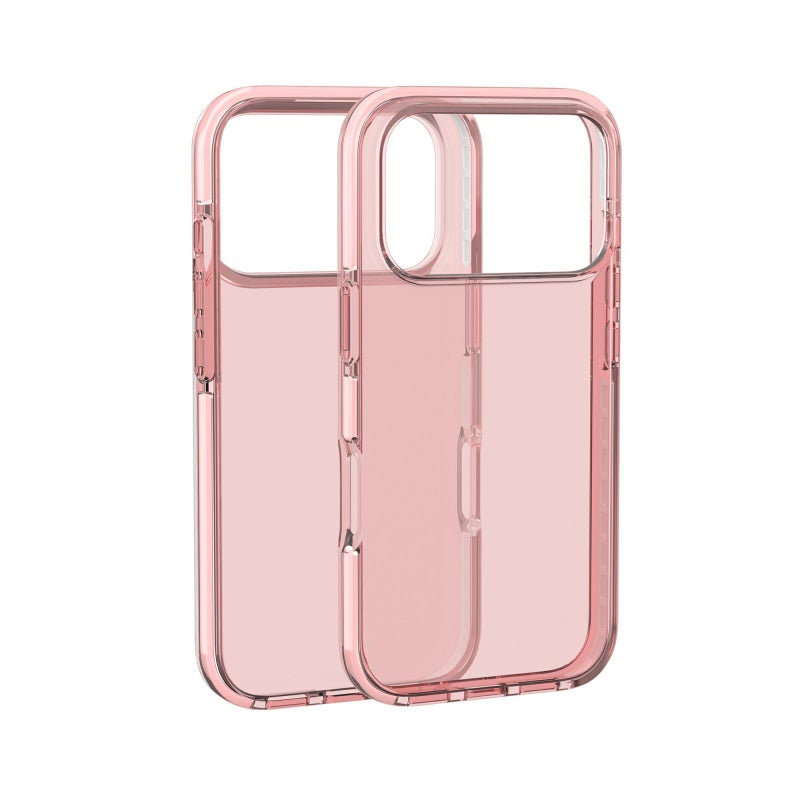 erorex For iPhone 17 Pro Max Two-color Shockproof High Transparency TPU Phone Case(Pink) - Image 3