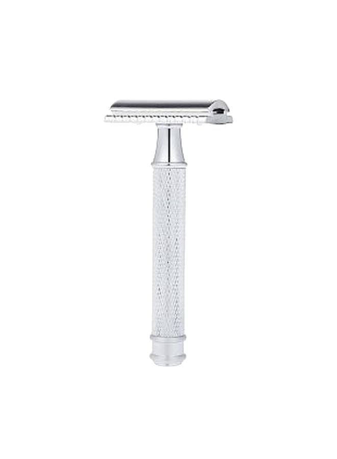NIBEMINENT Double Edge Shaving Razor Silver - Image 1