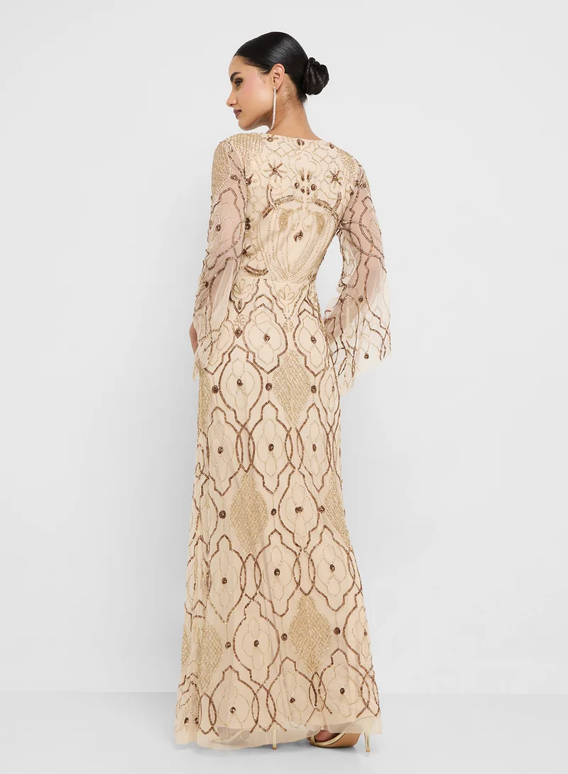 Amelia Rose Embellished Maxi Dress