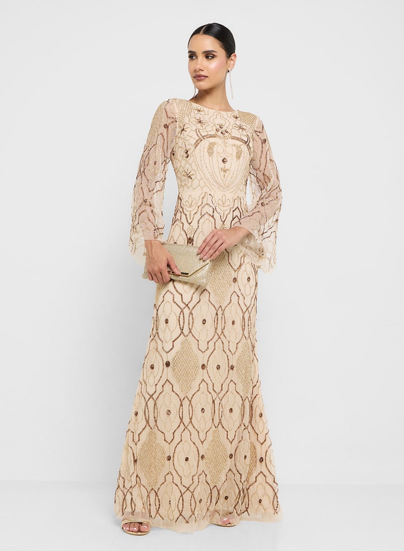 Amelia Rose Embellished Maxi Dress  - Image 4