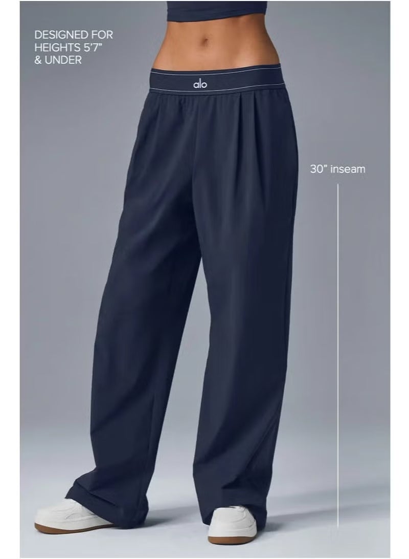 ALO Yoga 30 Inseam Suit Up Trouser, Regular Fit Wide Leg Pants for Women (Designed for Heights 5'7 Under) - Navy - Image 2