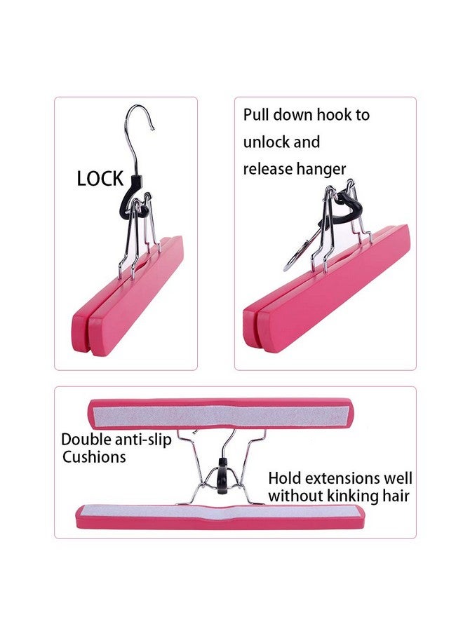 RJMBMUP 1 Pack Extra Long Hair Extension Holder Wig Storage Bag With Hanger Hairpieces Ponytail Bundles Storage Carrier Case For Store Style Hair Travel Hair Extensions Bag Pink Color - Image 4