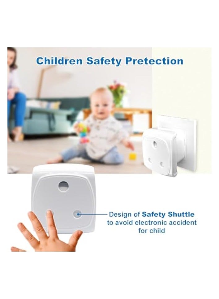 erorex 3-pin Large Plug Type M Adapter Convert to 3-pin UK Socket, BS 8546 Approved, Child Safety Protection Design, Flame Proof, 13A Fuse with Safety Shutter (White * 1 Piece)  - Image 2