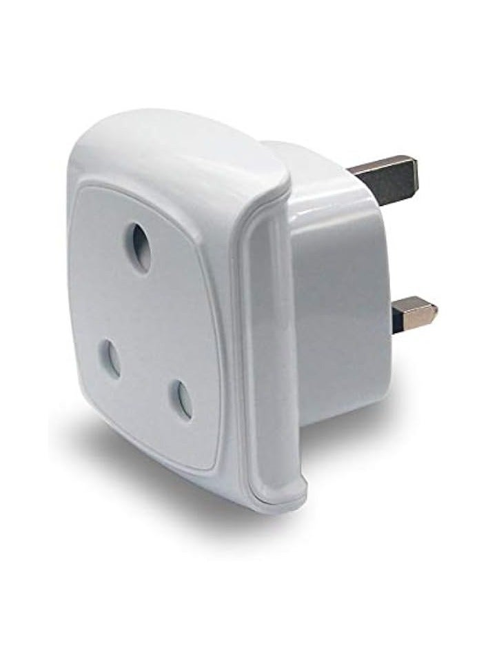erorex 3-pin Large Plug Type M Adapter Convert to 3-pin UK Socket, BS 8546 Approved, Child Safety Protection Design, Flame Proof, 13A Fuse with Safety Shutter (White * 1 Piece)  - Image 1