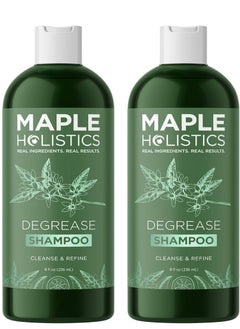 Pack of 2 Degrease Shampoo for Oily Hair Care - Clarifying Shampoo for Oily Hair and Oily Scalp Care - Deep Cleansing Oily Hair Shampoo for Greasy Hair and Scalp Cleanser for Build Up with Essential