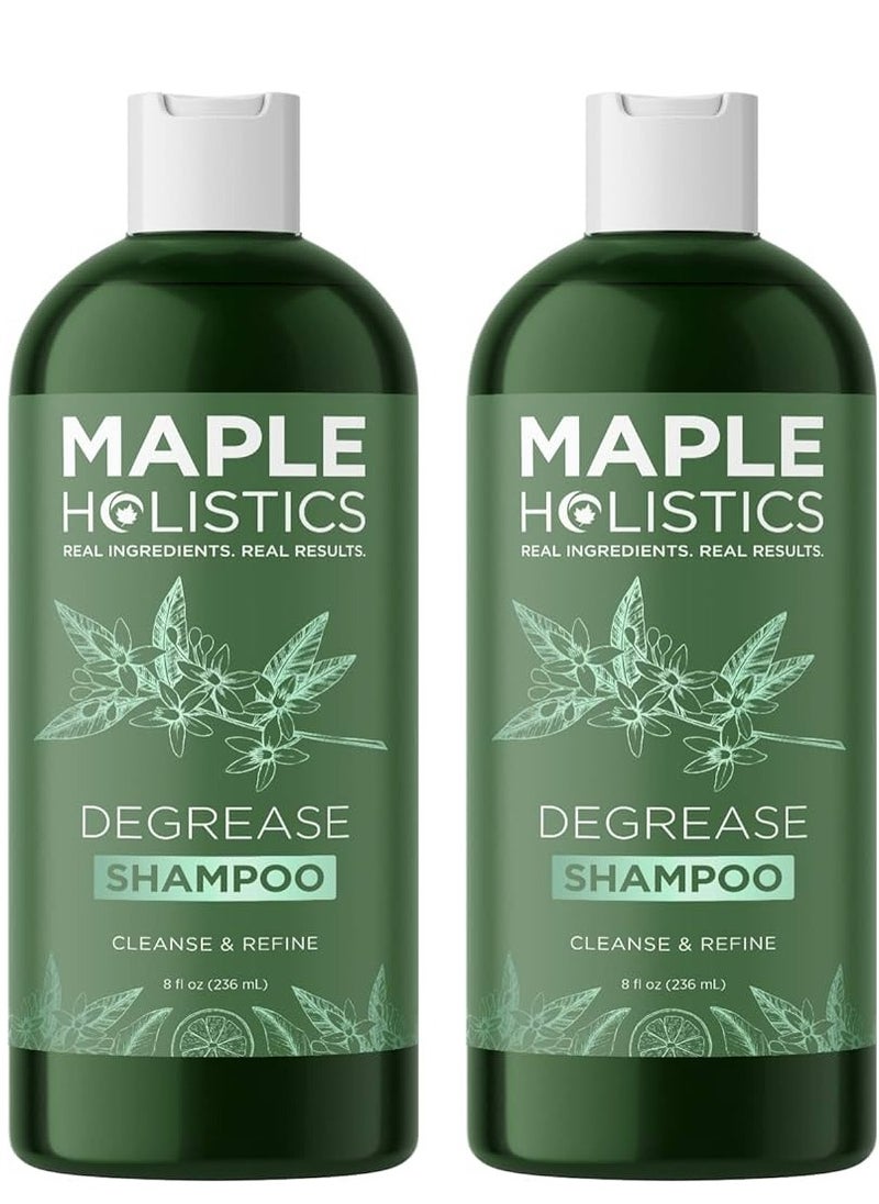 Maple Holistics - Pack of 2 Degrease Shampoo for Oily Hair Care - Clarifying Shampoo for Oily Hair and Oily Scalp Care - Deep Cleansing Oily Hair Shampoo for Greasy Hair and Scalp Cleanser for Build Up with Essential - Image 1