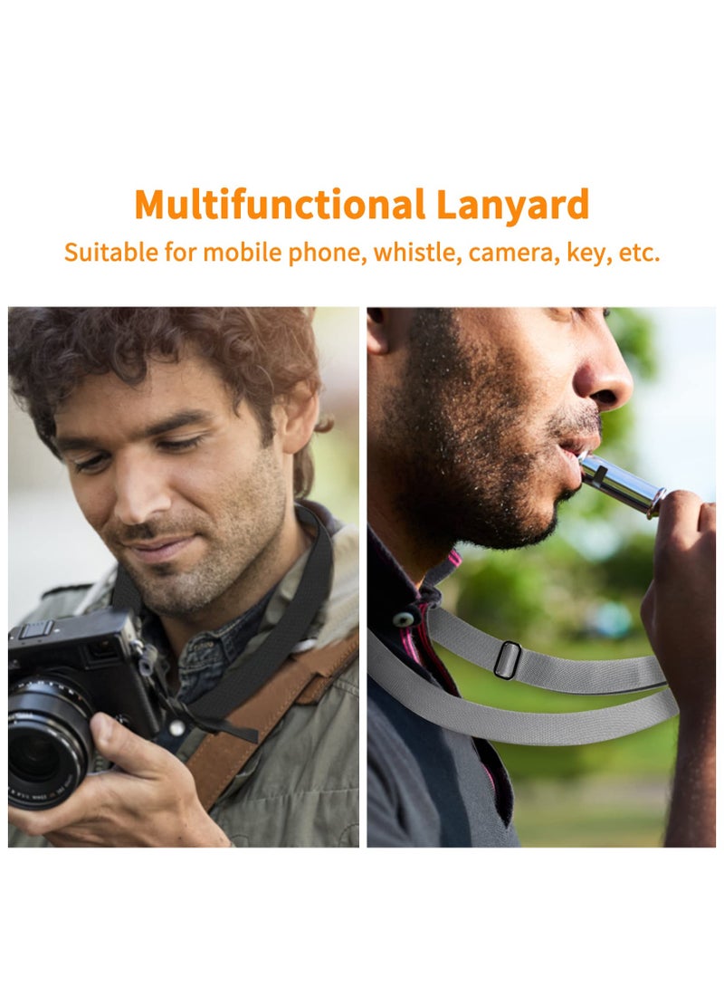 فوميمو حبل عنق قابل للتعديل للهواتف الذكية، حامل يدوي حر مع رقعة لاصقة، مناسب للأجهزة المحمولة (أسود/رمادي) - Image 5