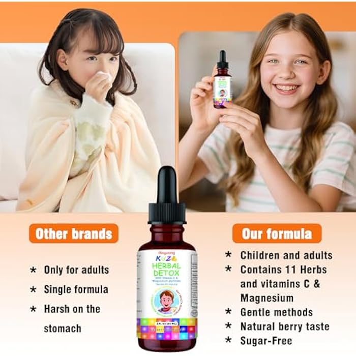 Misyvoing Natural Herbal Gut Support for Kids and Adults,Supports Body Cleansing, Immune Support,Improve Concentration,Vitamins C & Magnesium Glycinate,Sugar-Free (60ml, Lemon) - Image 4