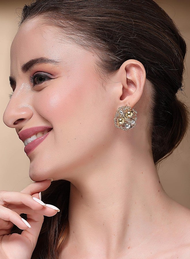 كارات كارت مجموعة كارات كارت من 3 أقراط دائرية مرصعة للنساء - Image 3