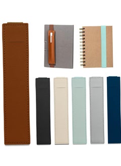 Excefore 6 Pcs Elastic Band Pen Holder for Notebook Pencil Holder PU Leather Pen Sleeve Pouch for Hardcover Journals Pen Holder Hold 1 Pen Detachable for Planner Notebook  - Image 1