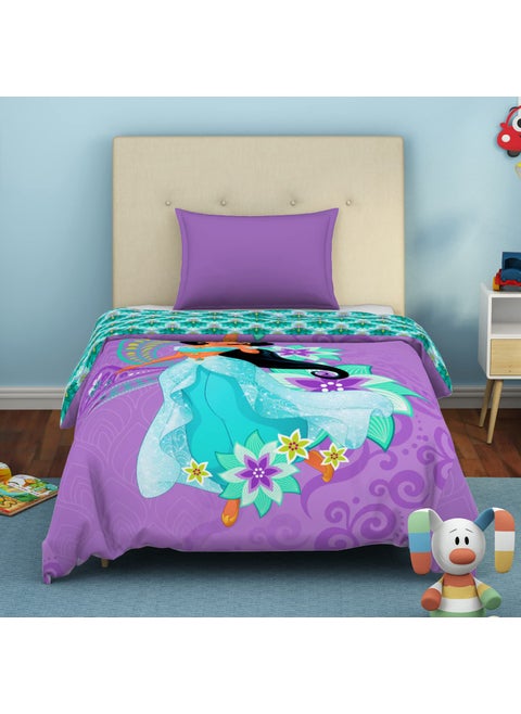 Spaces 100% Cotton Shell Quilt Single Stain Release Skin Safe Breathable Fabric 180 Tc Light Violet Quilt for Single Bed