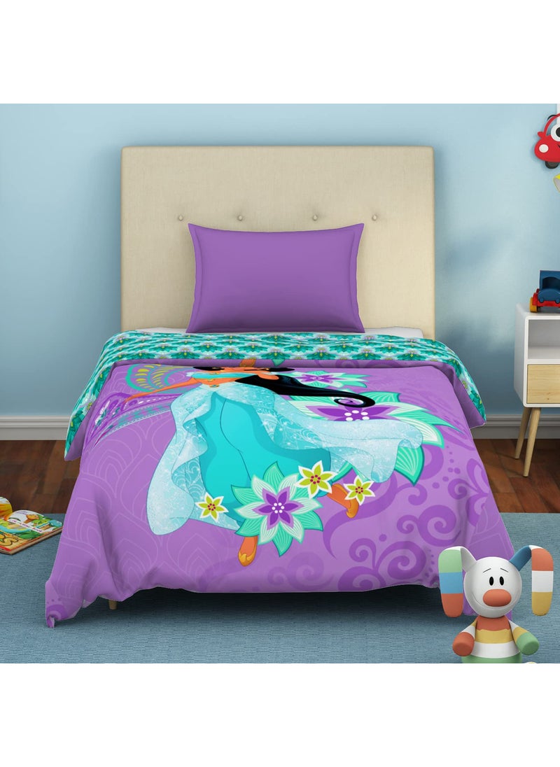 SPACES Spaces 100% Cotton Shell Quilt Single Stain Release Skin Safe Breathable Fabric 180 Tc Light Violet Quilt for Single Bed  - Image 1