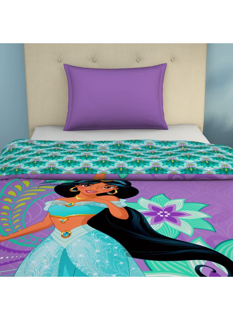 SPACES Spaces 100% Cotton Shell Quilt Single Stain Release Skin Safe Breathable Fabric 180 Tc Light Violet Quilt for Single Bed  - Image 4