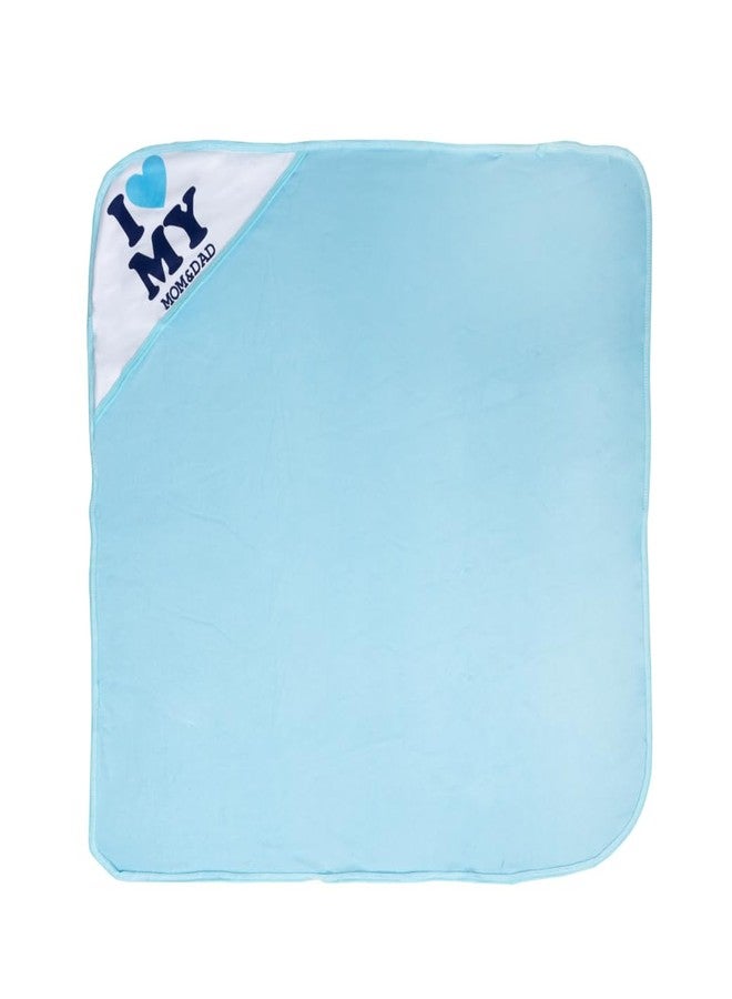 BUMSIES Baby Hooded Bath Towel – Ultra Soft, Absorbent & Hypoallergenic | Newborn & Toddler Towel with Hood for Boys & Girls | Gentle for Sensitive Skin | Great for Gifting, (Blue) - Image 1