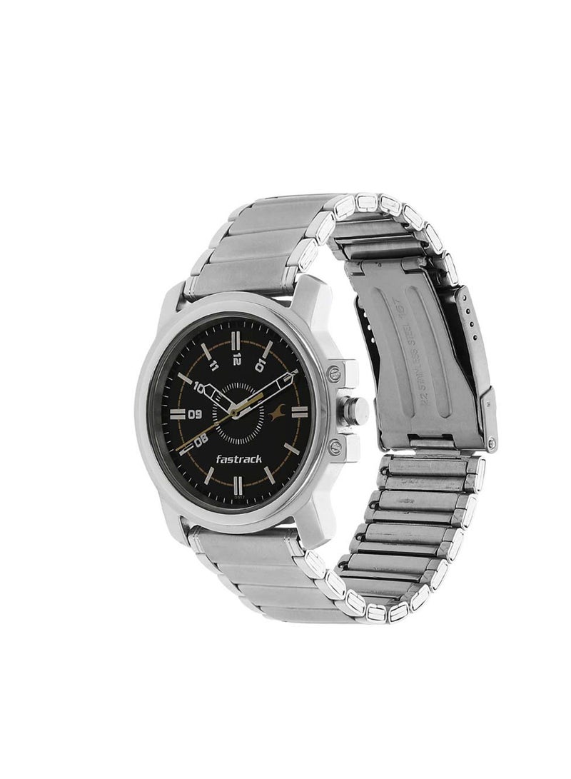 fastrack Fastrack Quartz Analog Black Dial Stainless Steel Strap Watch for Guys - Image 2