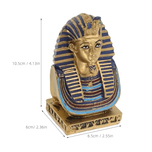 FOMIYES Ancient Egypt Figure Egyptian Pharaoh Statue Resin Egyptian King Tutankhamun Figurine Ancient Egypt Sculpture Figure Desktop Ornament for Home Office Table Decor Resin - Image 5