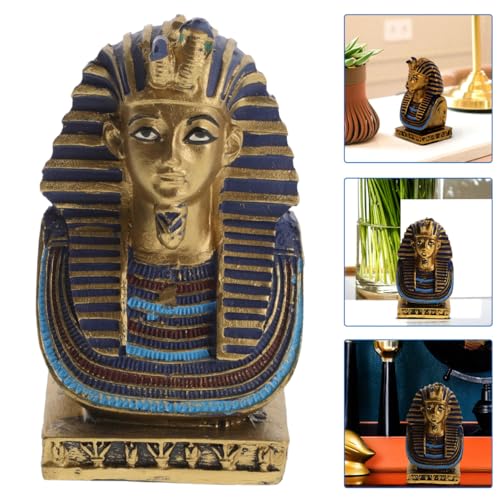 FOMIYES Ancient Egypt Figure Egyptian Pharaoh Statue Resin Egyptian King Tutankhamun Figurine Ancient Egypt Sculpture Figure Desktop Ornament for Home Office Table Decor Resin - Image 2
