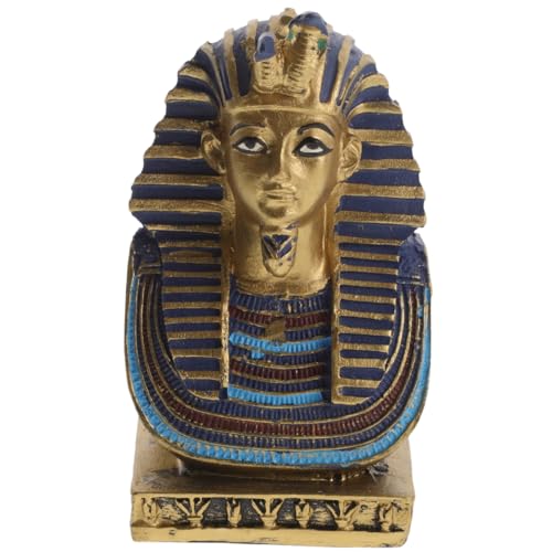 FOMIYES Ancient Egypt Figure Egyptian Pharaoh Statue Resin Egyptian King Tutankhamun Figurine Ancient Egypt Sculpture Figure Desktop Ornament for Home Office Table Decor Resin - Image 1