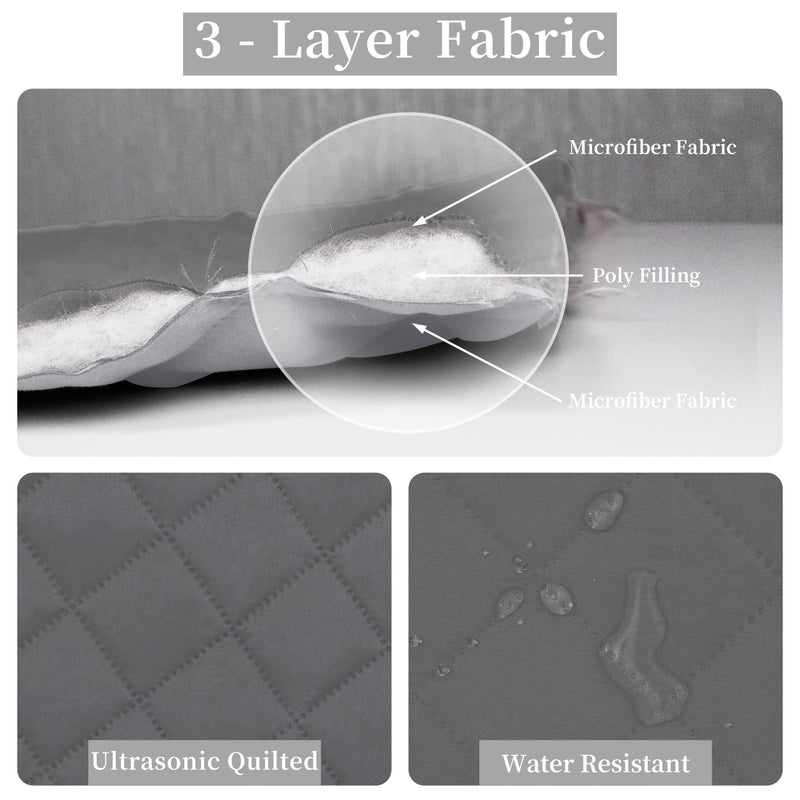 إيزي-جوينج مجموعة لحاف سهلة الحجم ذات الحجم المزدوج مع لحاف واحد و 1 وسادة شامز لحاف ناع - Image 5