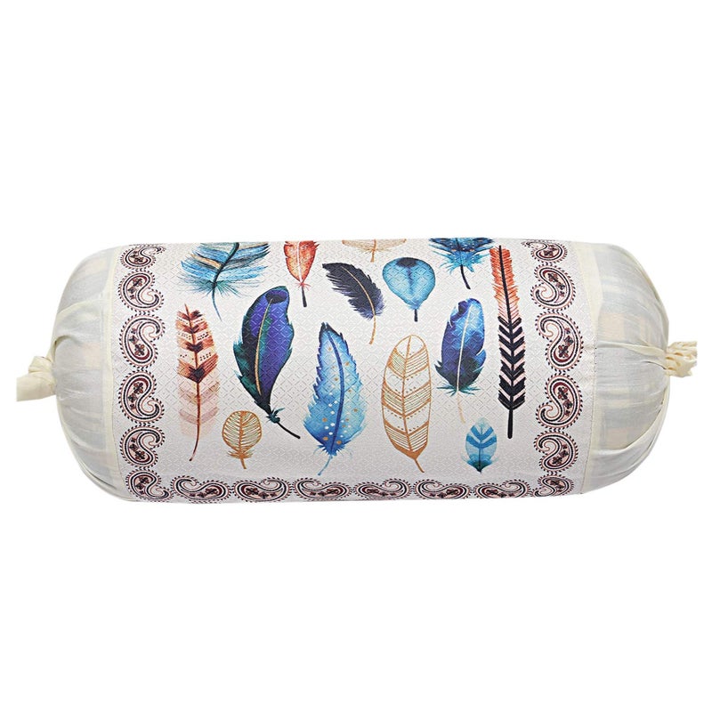 Kuber Industries Wings Design Cotton 4 Pieces Bolster Cover Set (Cream), CTKTC13658 - Image 5