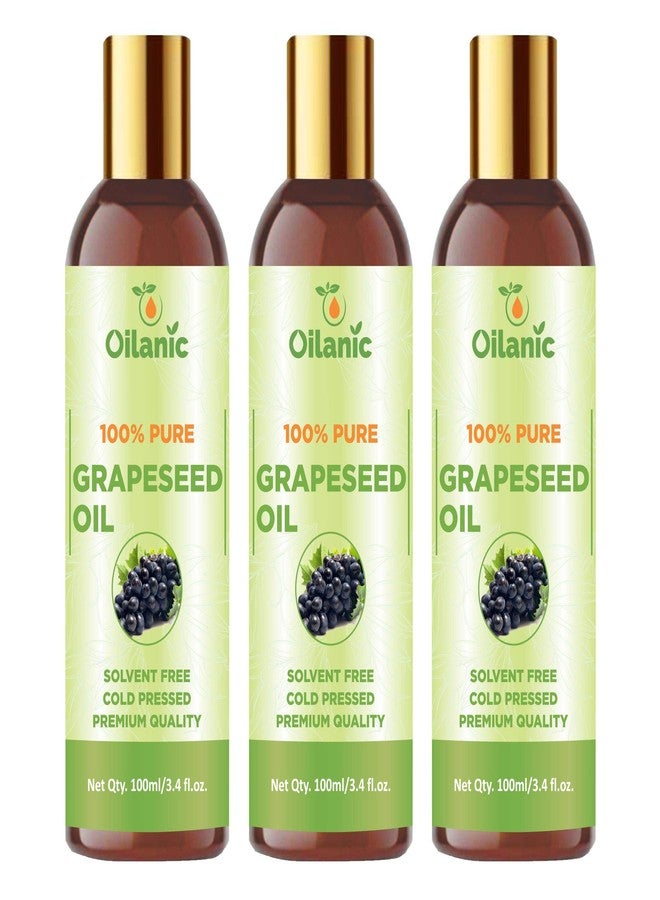 Oilanic 100% Pure & Natural Grapeseed Oil Combo pack of 3 bottles of 100 ml(300 ml) - Image 2