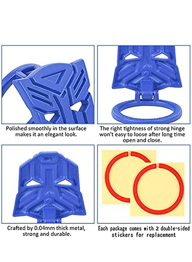Y&D Transformers Car Engine Start Stop Button Cover, Push to Ignition Cover Alloy Universal Metal Anti Scratch Decorative Stickers (Metal - Blue)  - Image 4