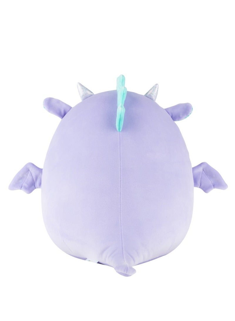 Squishmallows Plush Drow Purple Dragon with Teal Scaled Belly Plush Toy â€“ 30 cm Soft Collectible Stuffed Animal - Image 4