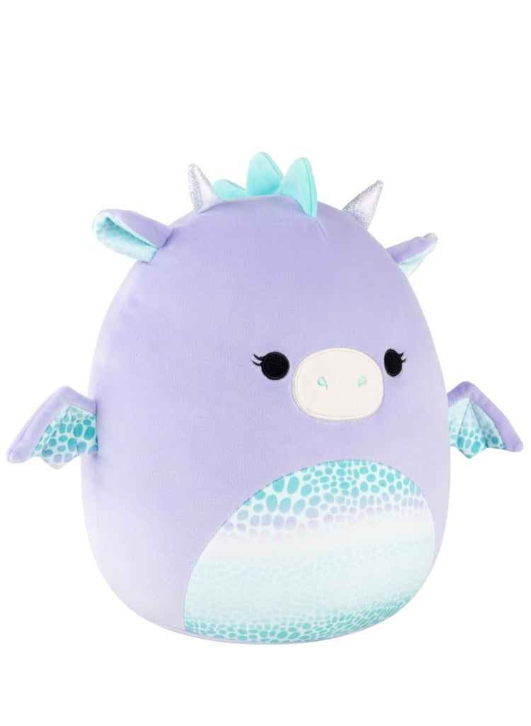 Squishmallows Plush Drow Purple Dragon with Teal Scaled Belly Plush Toy â€“ 30 cm Soft Collectible Stuffed Animal - Image 2
