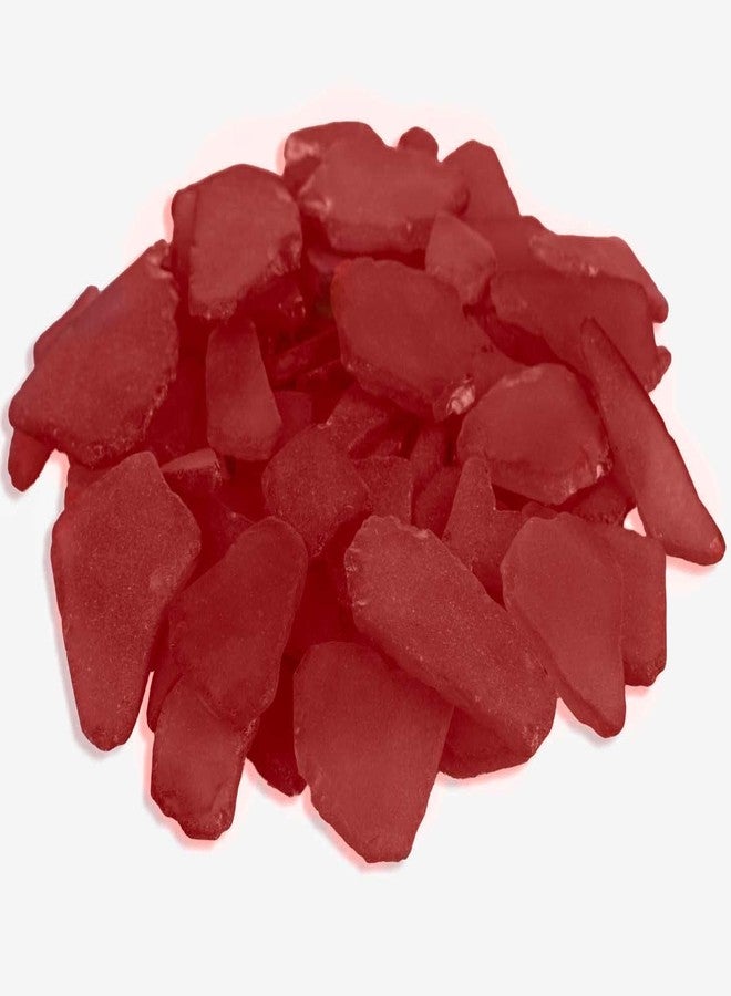 Nautical Crush Trading Sea Glass for Crafts - 11oz Red Sea Glass Decor, Tumbled Seaglass, Beachglass for Crafts, Seaglass for Beach Accents, Coastal DIY Supply, Nautical Vase Filler - Image 2