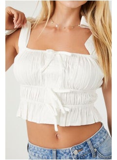 FOREVER 21 Tie-Strap Bow Crop Top  - Image 5