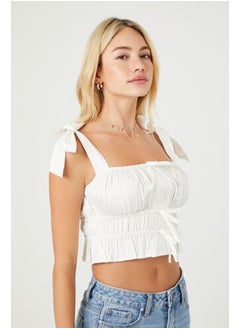 FOREVER 21 Tie-Strap Bow Crop Top  - Image 2