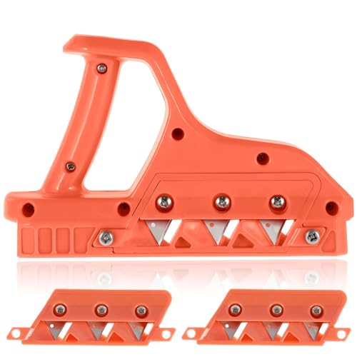 HOTBEST Plasterboard Fast Cutter, Plasterboard Edger, Precise 45° 60° Gypsum Board Hand Plane with 10 Blades, Drywall Edge Chamfer Woodworking Hand Tool Cutting for Drywall Plasterboard (45°+60°) - Image 1