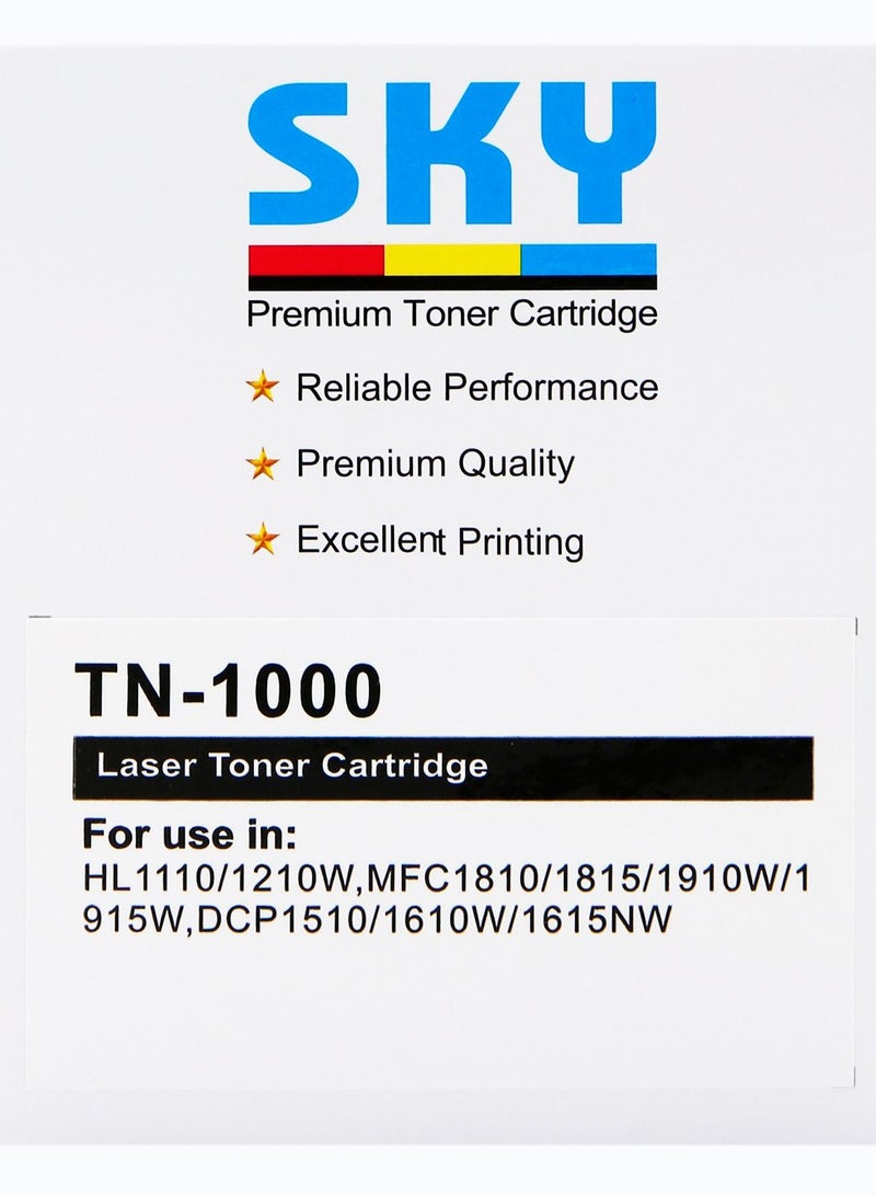 SKY خراطيش حبر TN1000 الأسود لطابعات Brother DCP 1510 و HL 1110 و MFC 1810 - Image 5