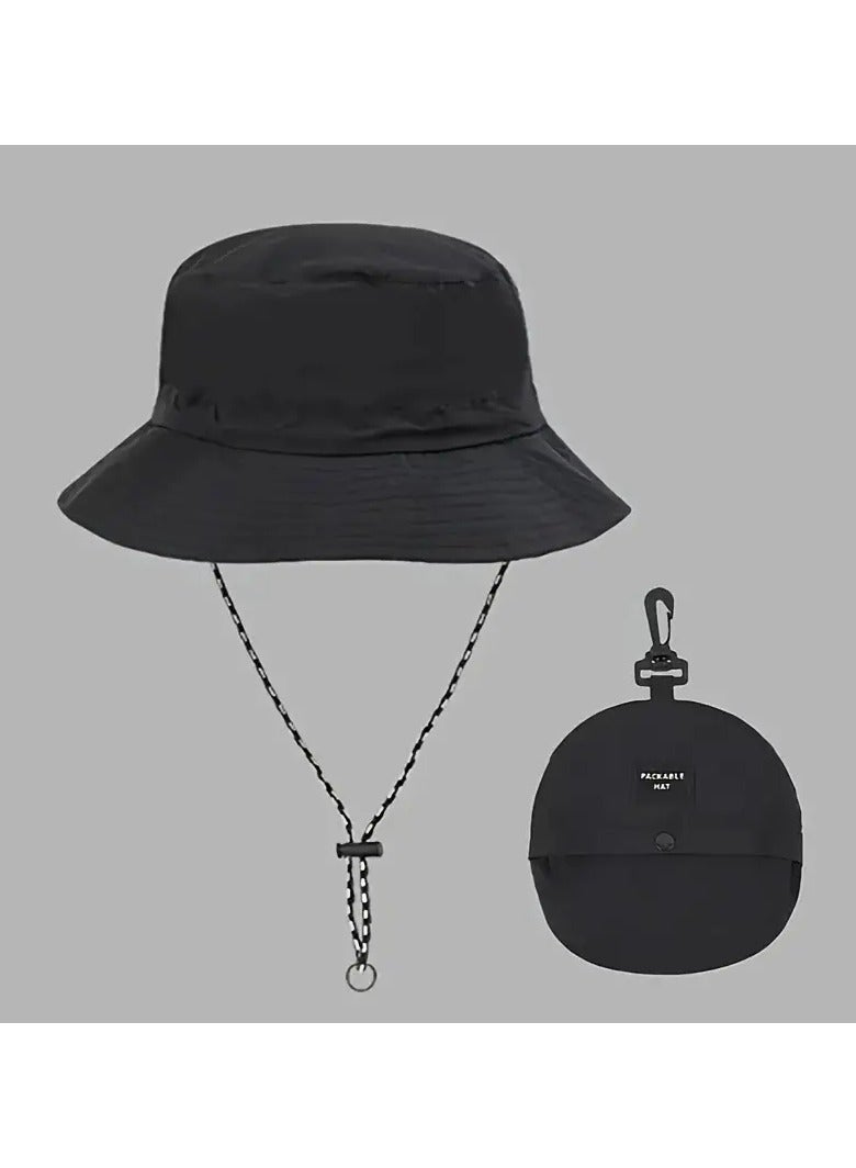Goolsky UV Protection Classic Fresh Fisherman Hat, Portable Folding Style Solid Color Bucket Hat, Breathable, For Summer Fishing Hiking Outdoor Sports Travel - Image 4