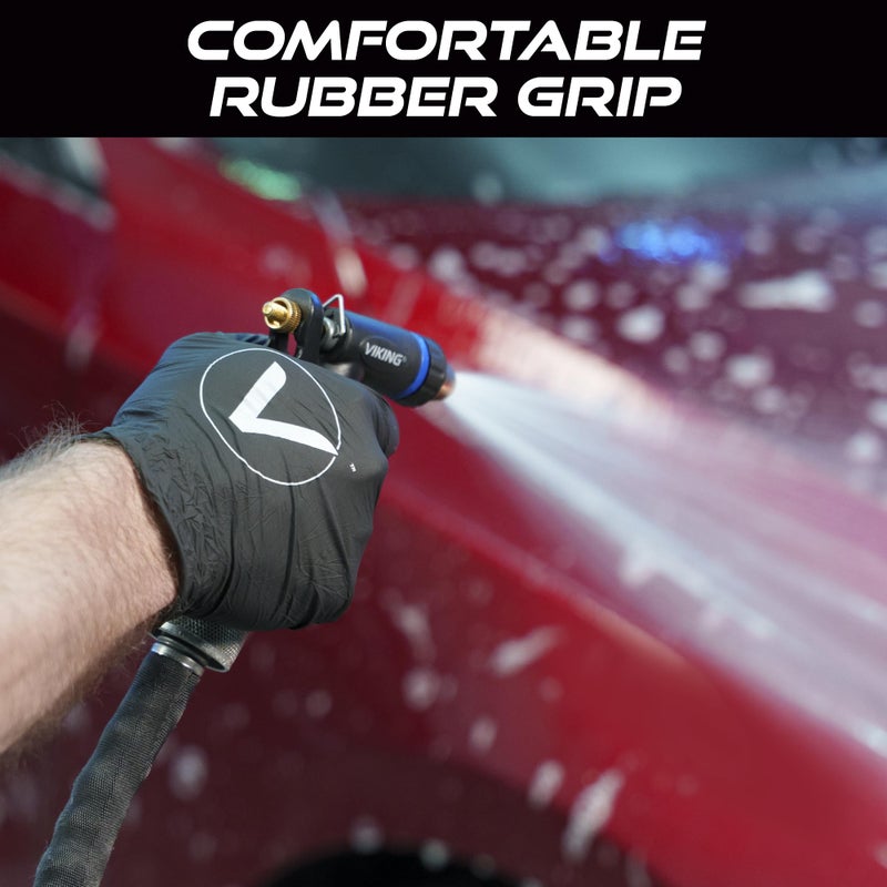 VIKING Hose Nozzle, Garden Hose Nozzle, Adjustable and Heavy Duty for Washing Car, Watering Plants, Washing Pets, and Home Use - Image 3