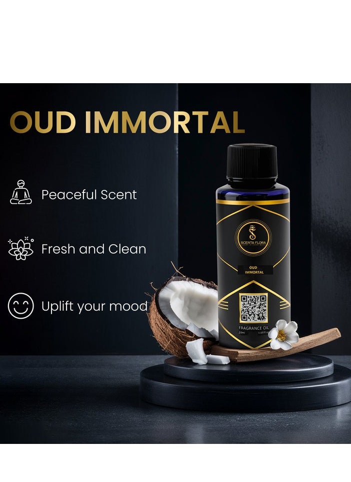 سينتا فلورا زيت عطر الناشر Oud Immortal - رائحة مهدئة ومُعالجة ومُريحة لأجهزة التعطير - علاج عطري (50 مل)  - Image 4