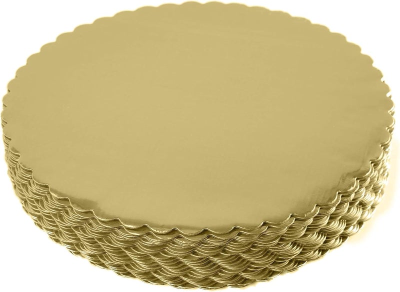 Onemore 30-Pack Cake Board Rounds, Circle Cardboard Base Boards, 8, 10 and 12-Inch. Perfect for Cake Decorating, 10 of Each Size (Gold, 30) - Image 5