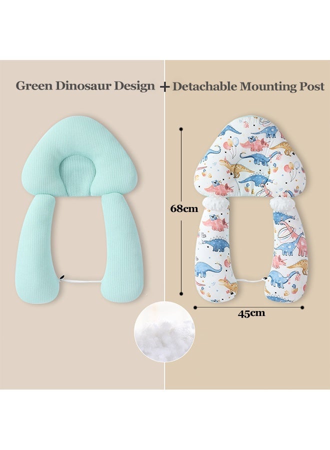 Baby Head Shaping Pillow  Newborn Nursing Sleeping Pillow  Infant Anti-Startle Sleep Pillow Removable Washable Drawstring Adjustable Winter and Summer Dual-Use Neck Support Baby  Memory Foam Pillow Baby Neck Support Detachable shaping Pillow for 0-36 Months - Image 2
