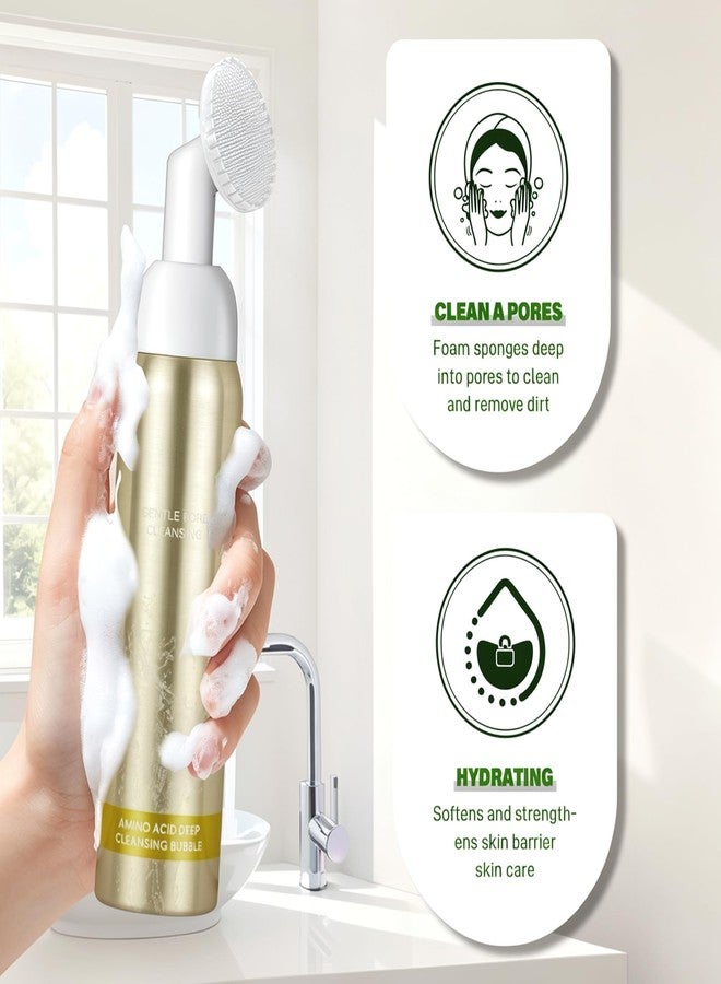KOGEEYY Foaming Face Wash, Deep Cleansing Glow Wash Facial Cleanser With Brush(4.12oz) - Image 3