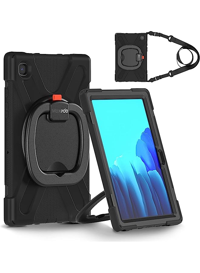 PROMASS جراب Galaxy Tab S6 Lite 10.4 2022 Sm-P613/P619 مع واقي شاشة للأطفال | جراب Herize Rugged Sm-P610/P615 Tablet مع حامل قلم S | غطاء حماية شديد التحمل مع حامل وحزام | أسود - Image 1