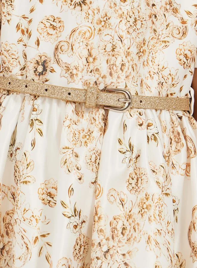 Styli Floral A-Line Dress