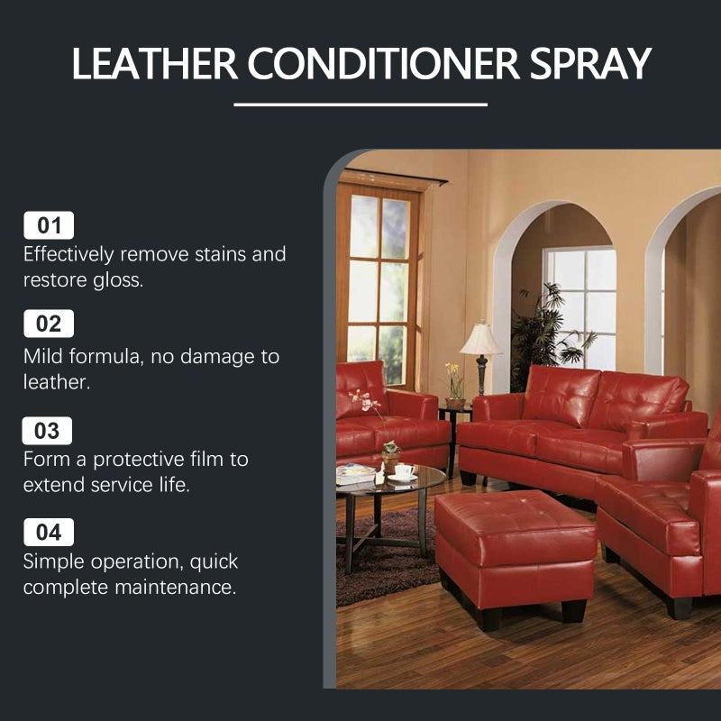 Jaysuing Leather Care Agent Sofa Seat Leather Waterproof Maintenance Cleaning Oil Removal Protective Care Agent - Image 3